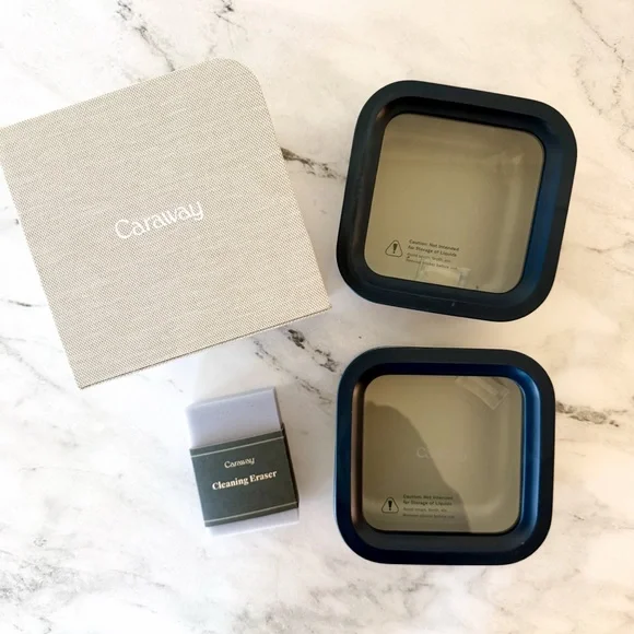 Caraway Navy Blue 4.4 cup Small Square Food Storage Containers Bundle - Picture 2 of 7